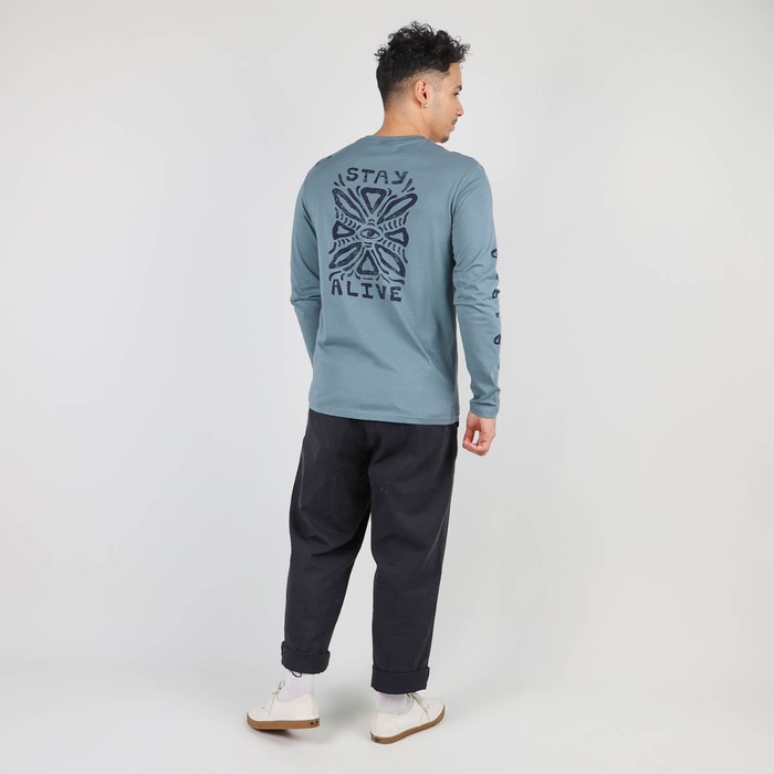 Oxbow Long sleeves crew neck straight cut cotton tee-shirt. Q2TECAT