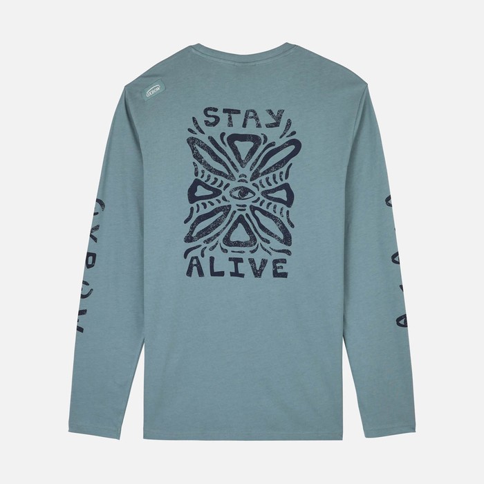 Oxbow Long sleeves crew neck straight cut cotton tee-shirt. Q2TECAT