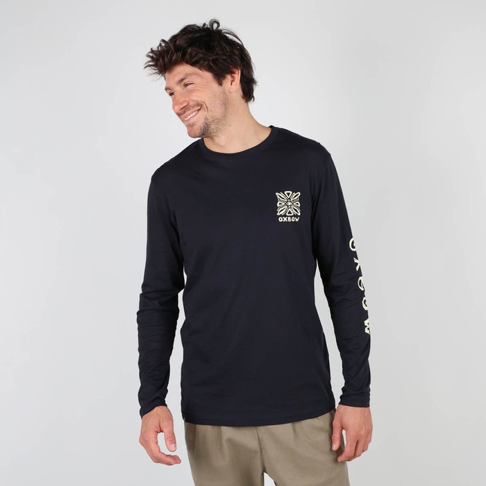 Oxbow Long sleeves crew neck straight cut cotton tee-shirt. Q2TECAT
