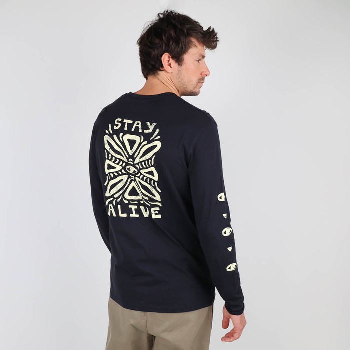 Oxbow Long sleeves crew neck straight cut cotton tee-shirt. Q2TECAT