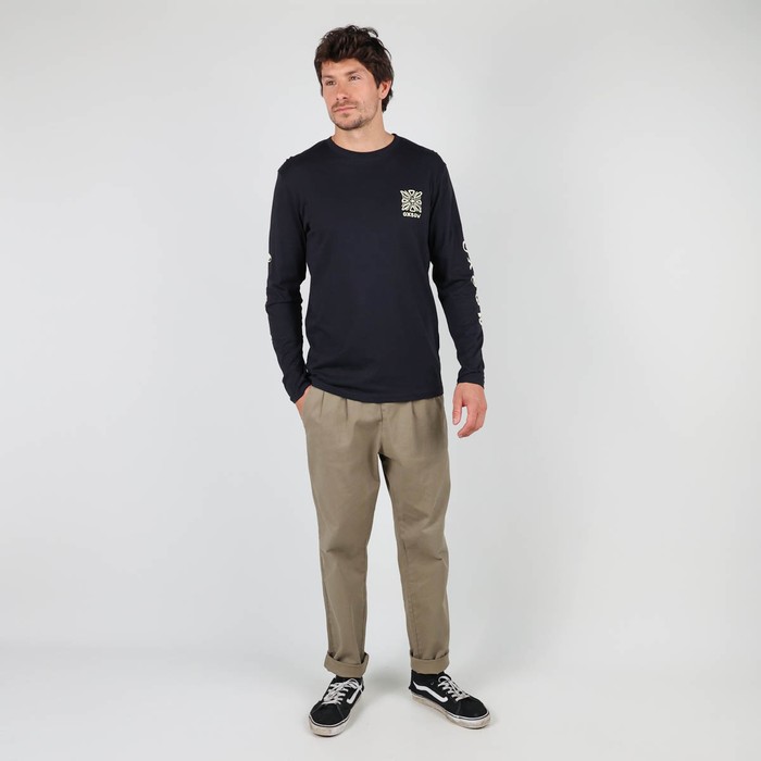 Oxbow Long sleeves crew neck straight cut cotton tee-shirt. Q2TECAT