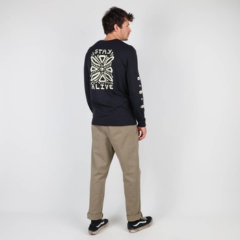 Oxbow Long sleeves crew neck straight cut cotton tee-shirt. Q2TECAT