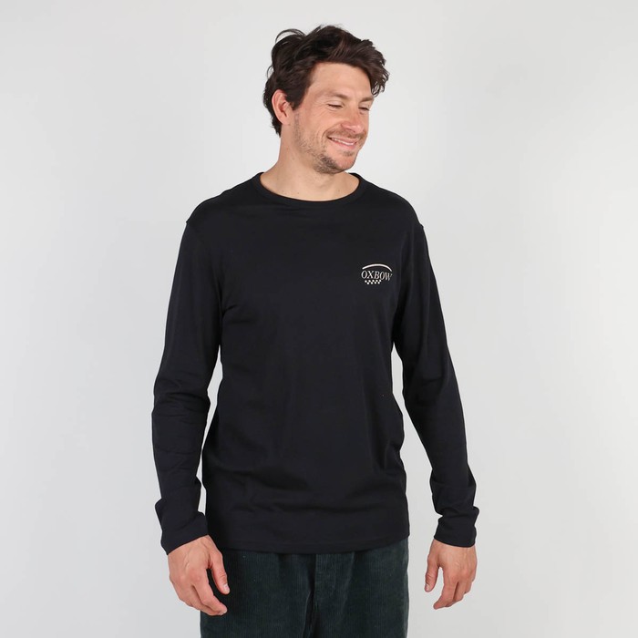 Oxbow Long sleeves crew neck straight cut cotton tee-shirt. Q2TAXTION