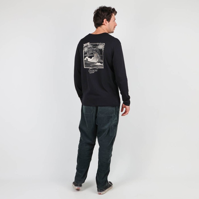 Oxbow Long sleeves crew neck straight cut cotton tee-shirt. Q2TAXTION