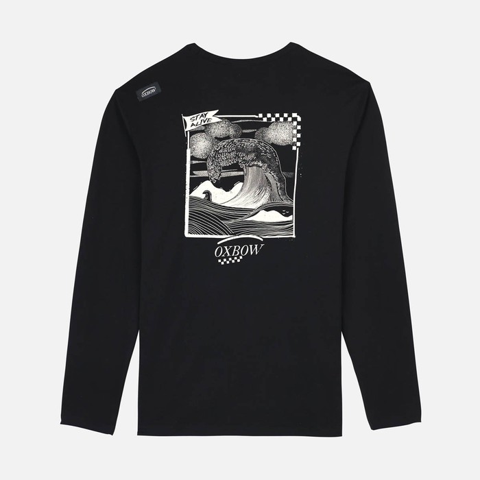 Oxbow Long sleeves crew neck straight cut cotton tee-shirt. Q2TAXTION