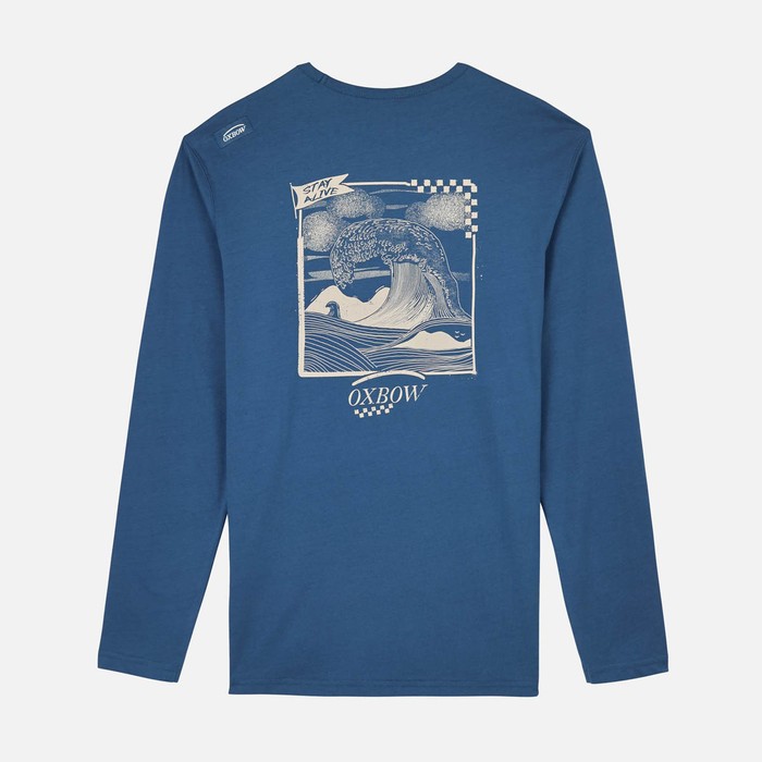 Oxbow Long sleeves crew neck straight cut cotton tee-shirt. Q2TAXTION