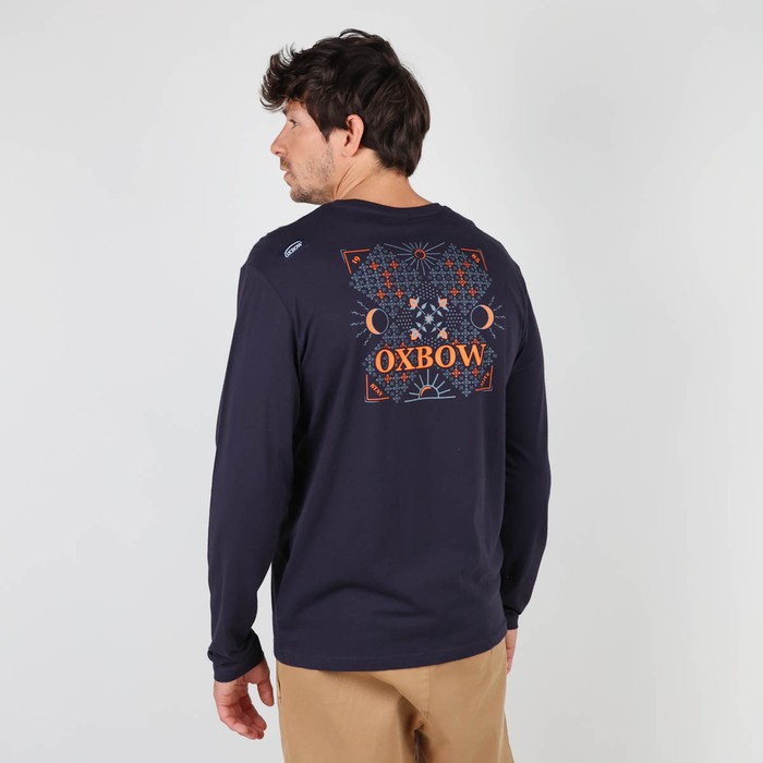 Oxbow Long sleeves crew neck straight cut cotton tee-shirt. Q2TEKOVA