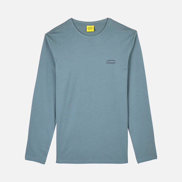 Oxbow Long sleeves crew neck straight cut cotton tee-shirt. Q2TEKOVA