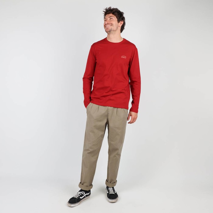 Oxbow Long sleeves crew neck straight cut cotton tee-shirt. Q2TEKOVA