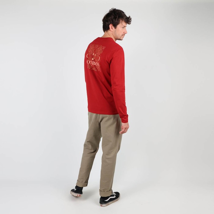 Oxbow Long sleeves crew neck straight cut cotton tee-shirt. Q2TEKOVA