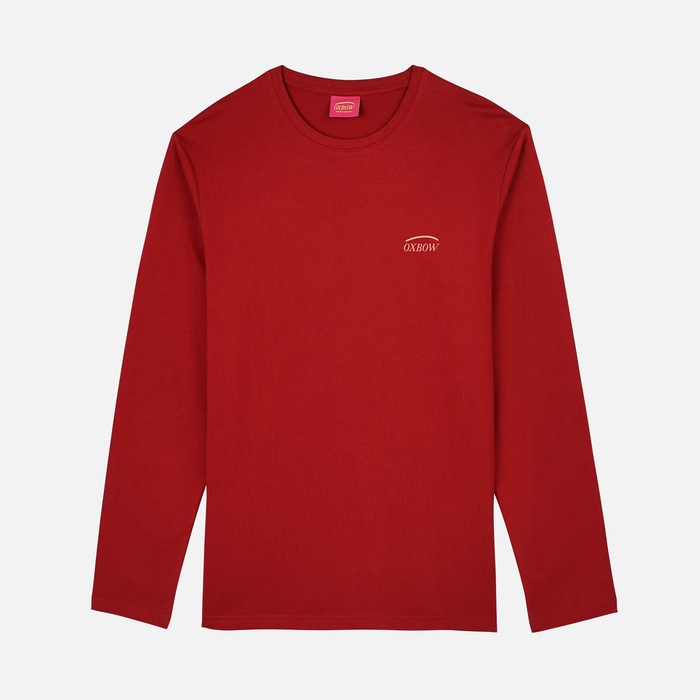Oxbow Long sleeves crew neck straight cut cotton tee-shirt. Q2TEKOVA