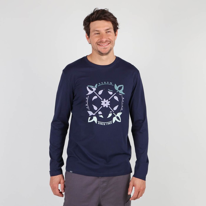 Oxbow Long sleeves crew neck straight cut cotton tee-shirt. Q2TWAINE