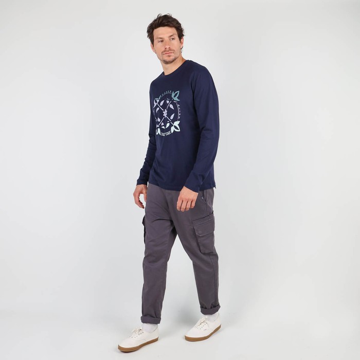 Oxbow Long sleeves crew neck straight cut cotton tee-shirt. Q2TWAINE