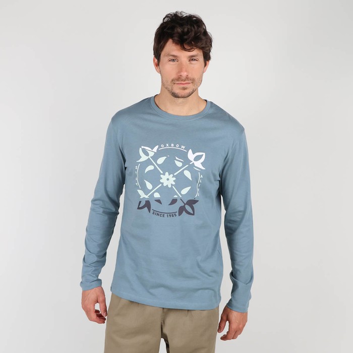 Oxbow Long sleeves crew neck straight cut cotton tee-shirt. Q2TWAINE