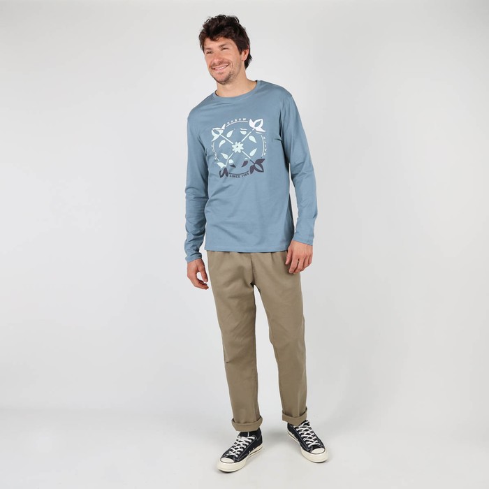 Oxbow Long sleeves crew neck straight cut cotton tee-shirt. Q2TWAINE