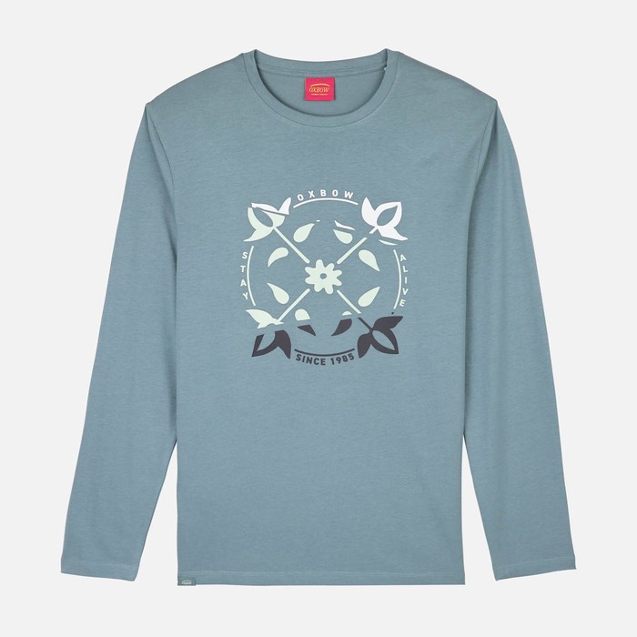Oxbow Long sleeves crew neck straight cut cotton tee-shirt. Q2TWAINE