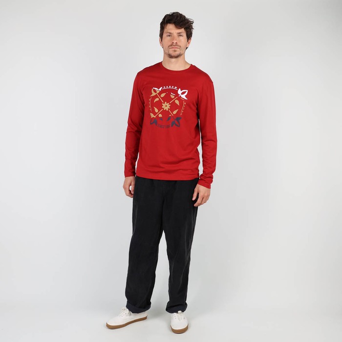 Oxbow Long sleeves crew neck straight cut cotton tee-shirt. Q2TWAINE