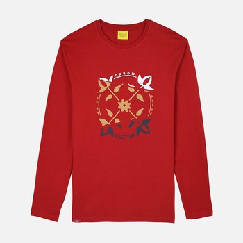Oxbow Long sleeves crew neck straight cut cotton tee-shirt. Q2TWAINE