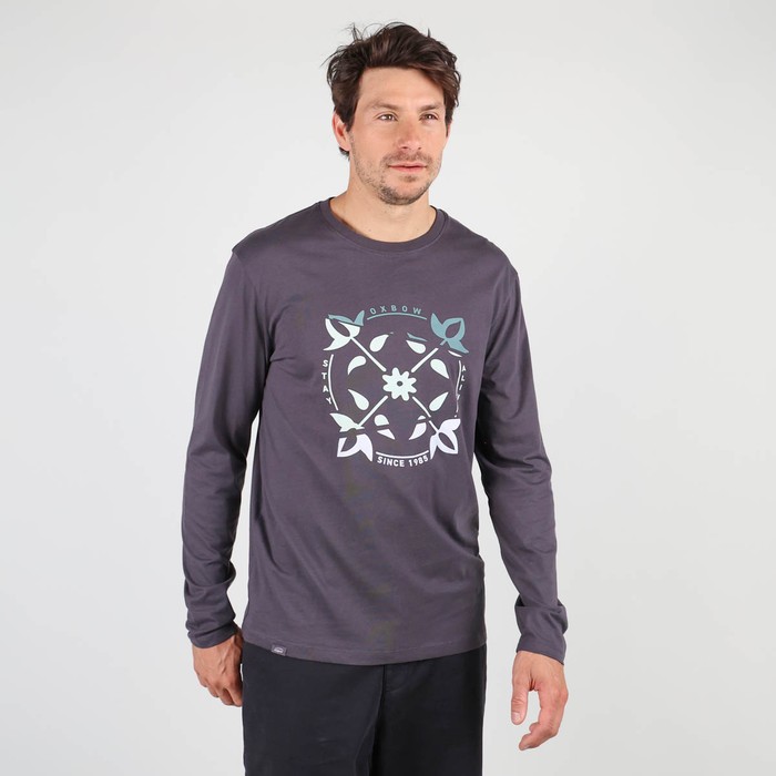 Oxbow Long sleeves crew neck straight cut cotton tee-shirt. Q2TWAINE