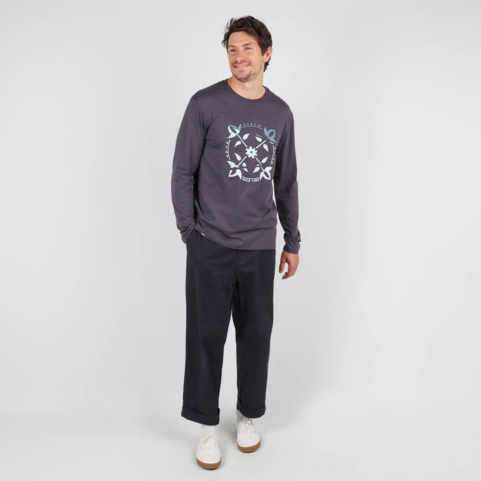 Oxbow Long sleeves crew neck straight cut cotton tee-shirt. Q2TWAINE