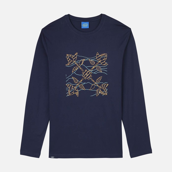 Oxbow Long sleeves crew neck straight cut cotton tee-shirt. Q2TRISPIK