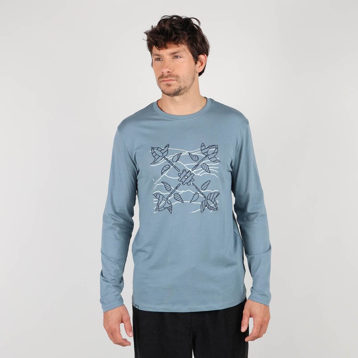 Oxbow Long sleeves crew neck straight cut cotton tee-shirt. Q2TRISPIK