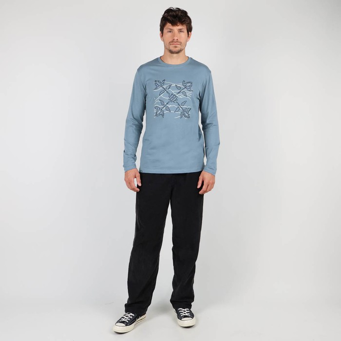 Oxbow Long sleeves crew neck straight cut cotton tee-shirt. Q2TRISPIK