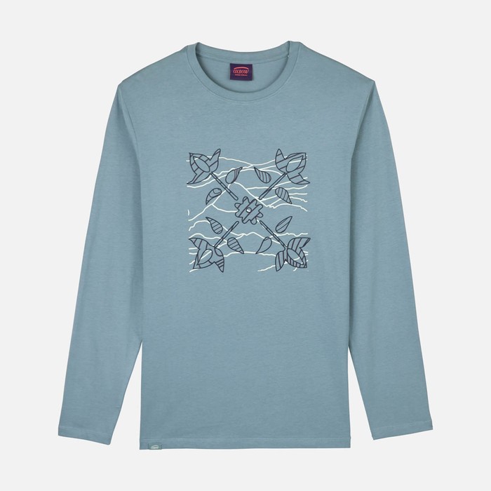 Oxbow Long sleeves crew neck straight cut cotton tee-shirt. Q2TRISPIK