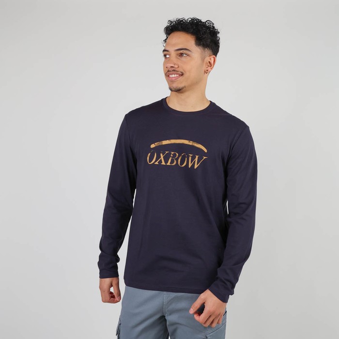 Oxbow Long sleeves crew neck straight cut cotton tee-shirt. Q2TIAGO