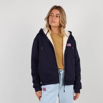 Oxbow Zippered hooded sherpa lining cotton sweatshirt. Q2SWIPS