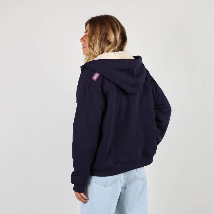 Oxbow Zippered hooded sherpa lining cotton sweatshirt. Q2SWIPS