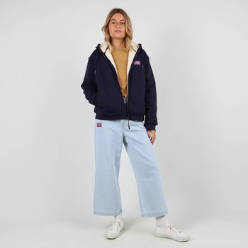 Oxbow Zippered hooded sherpa lining cotton sweatshirt. Q2SWIPS