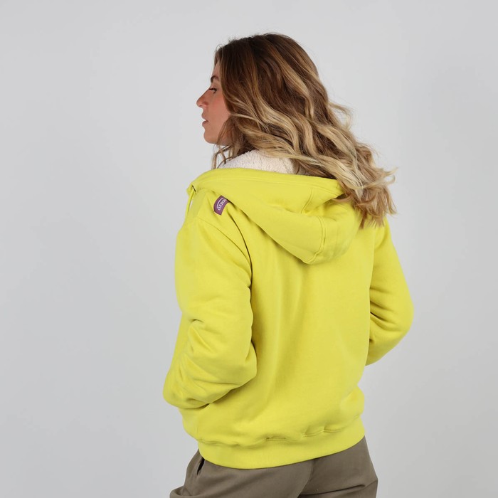 Oxbow Zippered hooded sherpa lining cotton sweatshirt. Q2SWIPS