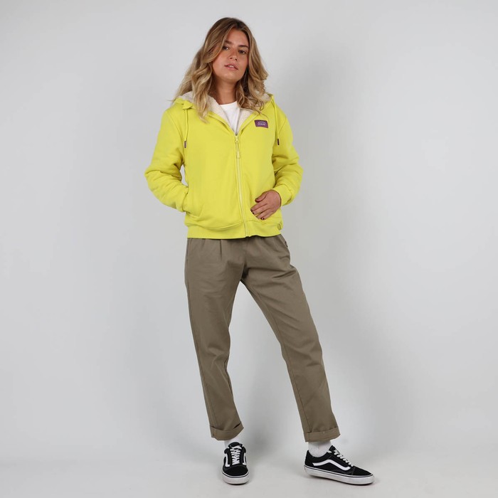 Oxbow Zippered hooded sherpa lining cotton sweatshirt. Q2SWIPS