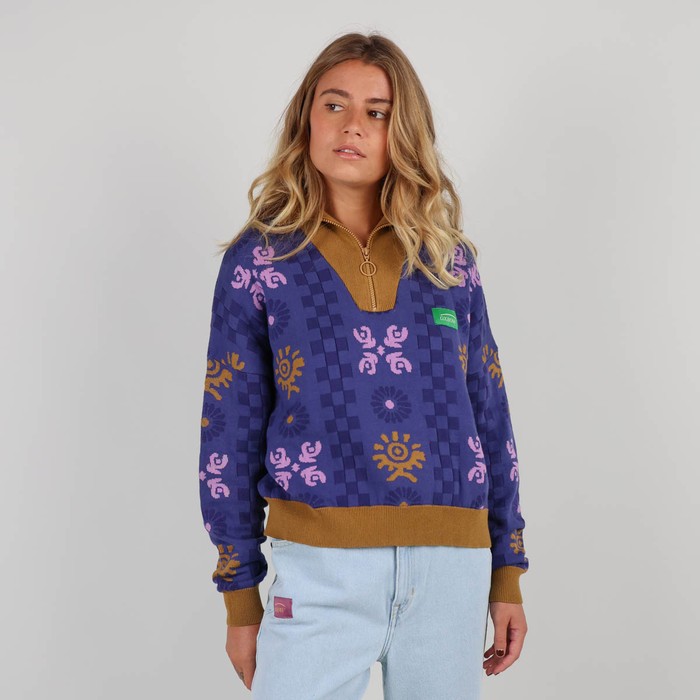 Oxbow Zippered hig neck coton sweater. Q2PERIKLES