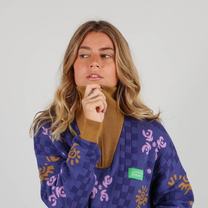 Oxbow Zippered hig neck coton sweater. Q2PERIKLES