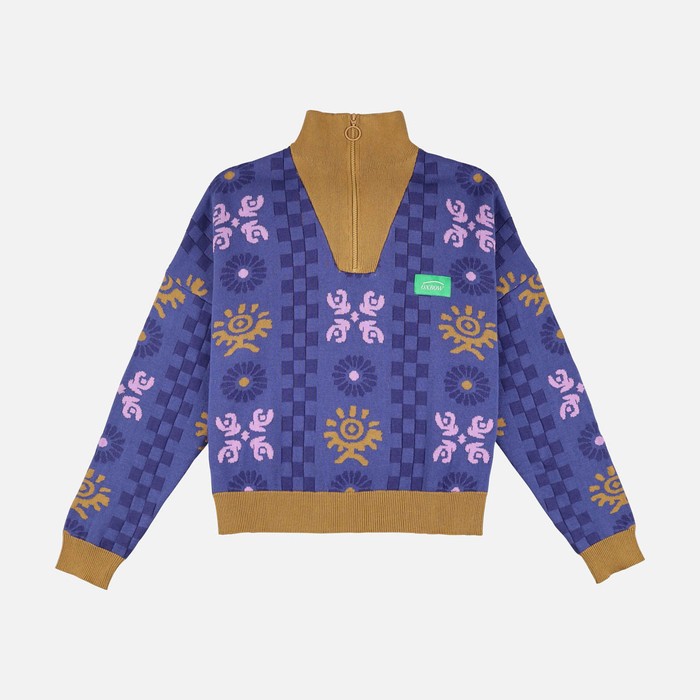 Oxbow Zippered hig neck coton sweater. Q2PERIKLES