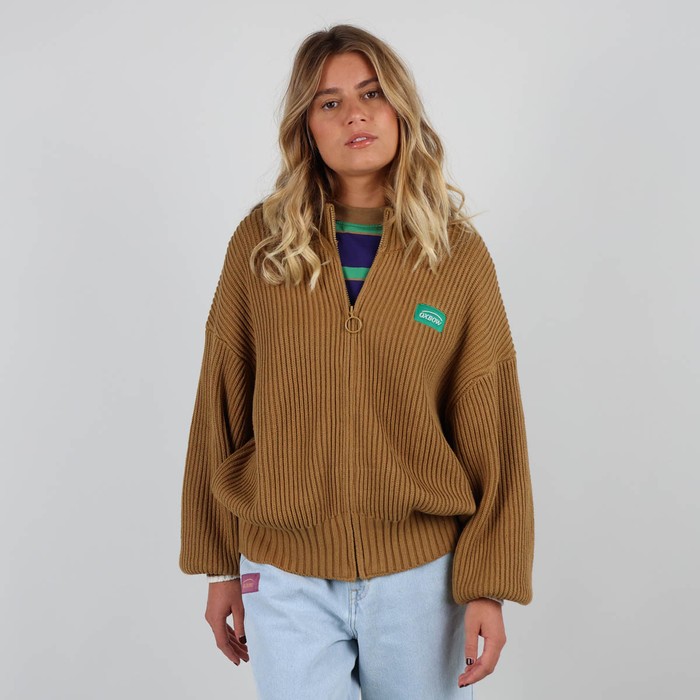 Oxbow Zippered long sleeves cotton cardigan. Q2PIMS