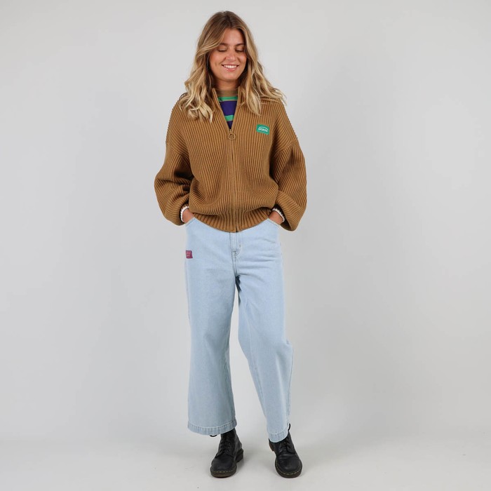 Oxbow Zippered long sleeves cotton cardigan. Q2PIMS