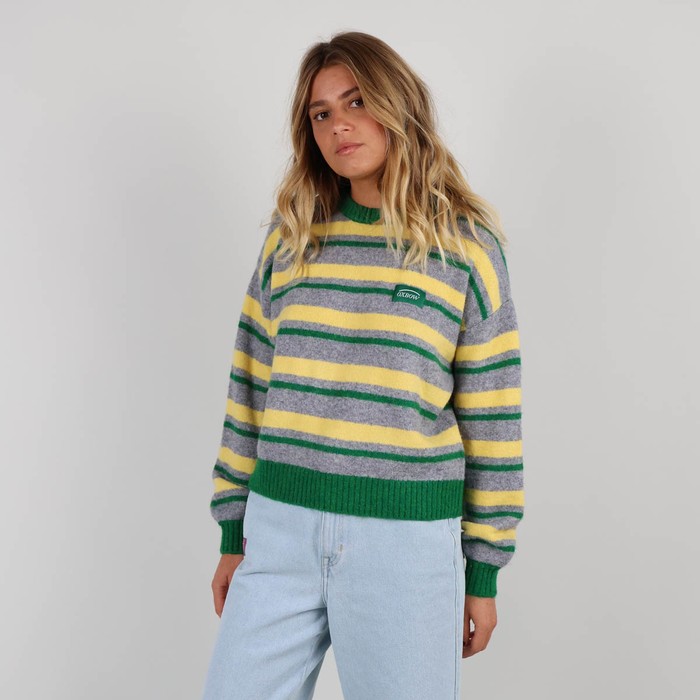 Oxbow Crew neck oversize cut jacquard sweater. Q2PANDORE