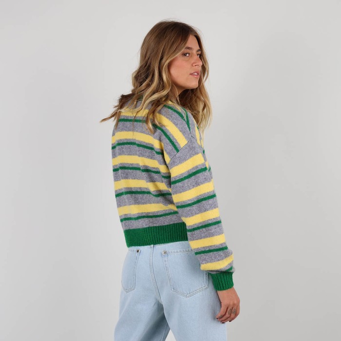 Oxbow Crew neck oversize cut jacquard sweater. Q2PANDORE