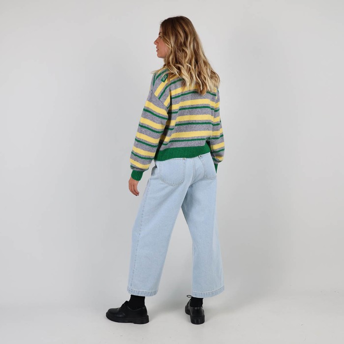 Oxbow Crew neck oversize cut jacquard sweater. Q2PANDORE