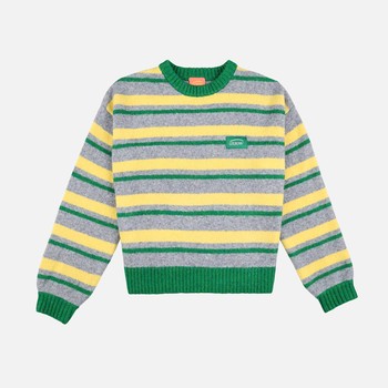 Oxbow Crew neck oversize cut jacquard sweater. Q2PANDORE