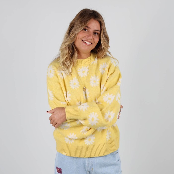 Oxbow Crew neck oversize cut acrylic sweater. Q2PANDORA