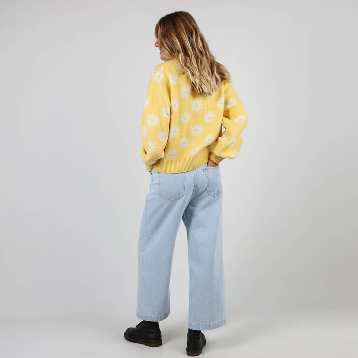 Oxbow Crew neck oversize cut acrylic sweater. Q2PANDORA