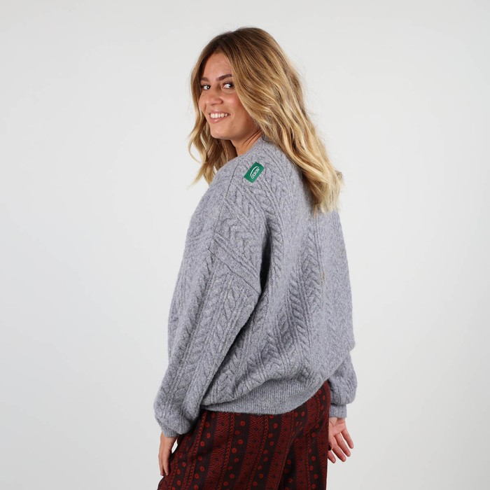 Oxbow Crew neck oversize cut acrylic sweater. Q2PAKOTAI