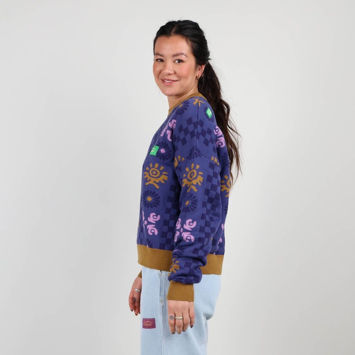 Oxbow Crew neck oversize cut cotton sweater. Q2PACIFIC