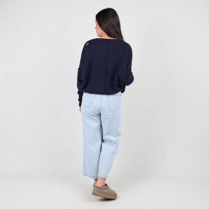 Oxbow Crew neck oversize cut acrylic sweater. Q2PETRA