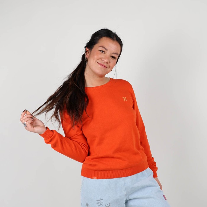 Oxbow Crew neck straight cut cotton sweater. Q2PAEROA