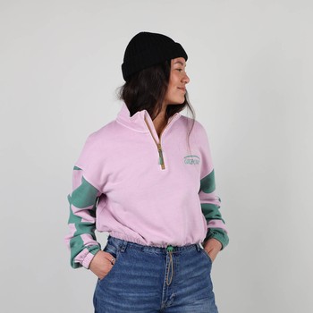 Oxbow Half-zip high neck cotton sweatshirt. Q2SLIDES